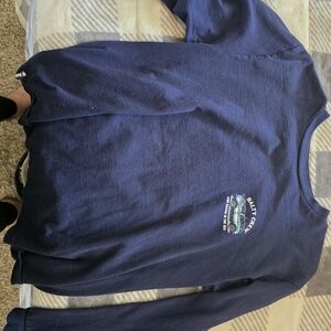 Salty Crew Navy Long Sleeve Tee with Surf Van Chest Graphic